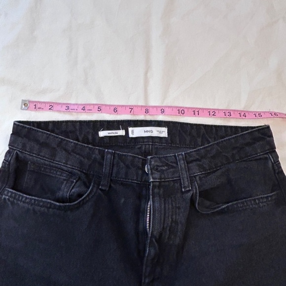 Black Straight Jeans MANGO size 40 SLOUCHY STRAIGHT - Picture 4 of 8